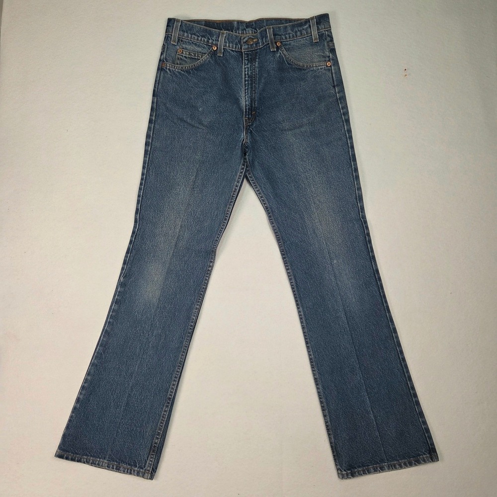 Vtg Levi's 90's 517 Orange Tab Bootcut Made in USA Jeans 36x32 (34×32) Blue 1996 - Picture 3 of 16